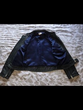 Zadig Voltaire loupa leather jacket green